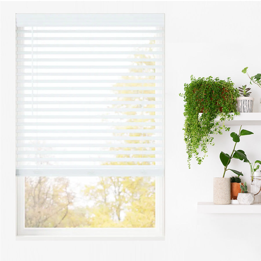 2" Sleek Cordless Faux Wood Blinds