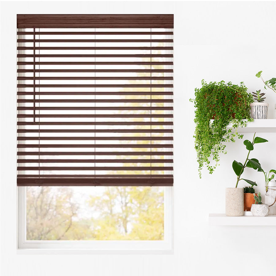 2" Sleek Cordless Faux Wood Blinds