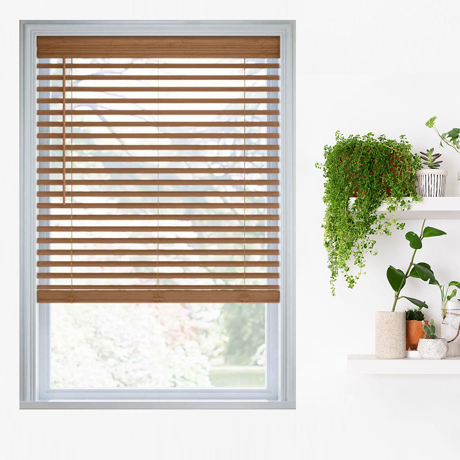 2" Subtle Cordless Faux Wood Blinds