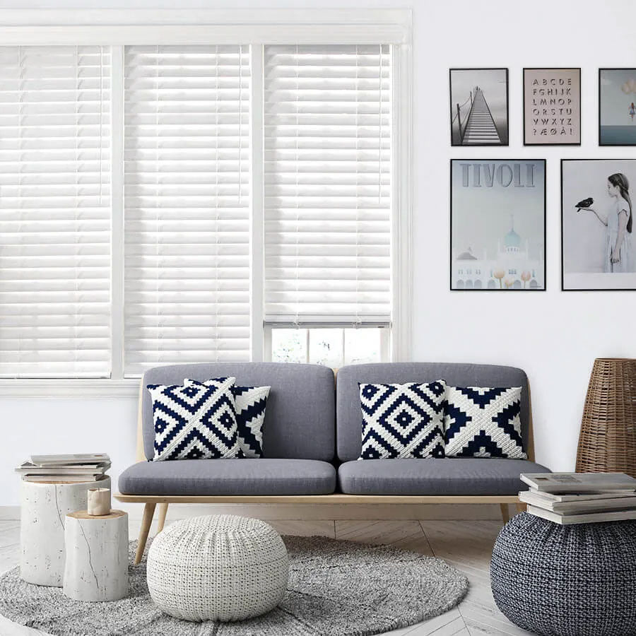 2" Magnificent Modern Faux Wood Blinds